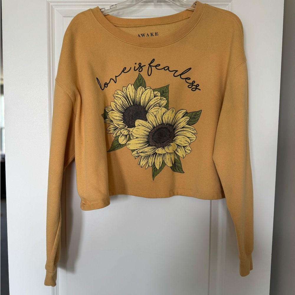 Awake Yellow Sunflower Graphic Sweatshirt